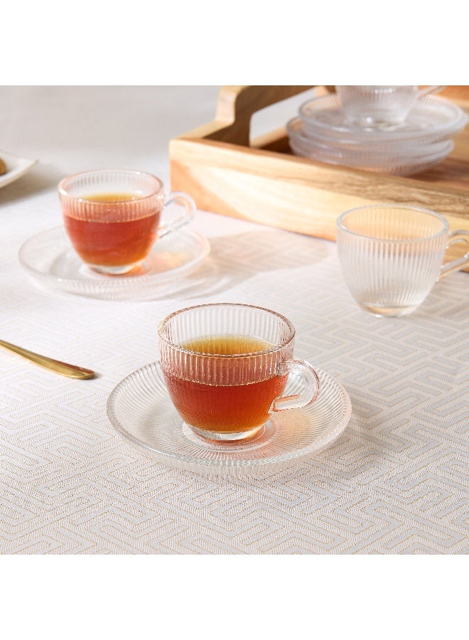 Home Box Ribbed 12-Pice Espresso Cup Set 80 ml - Image 2