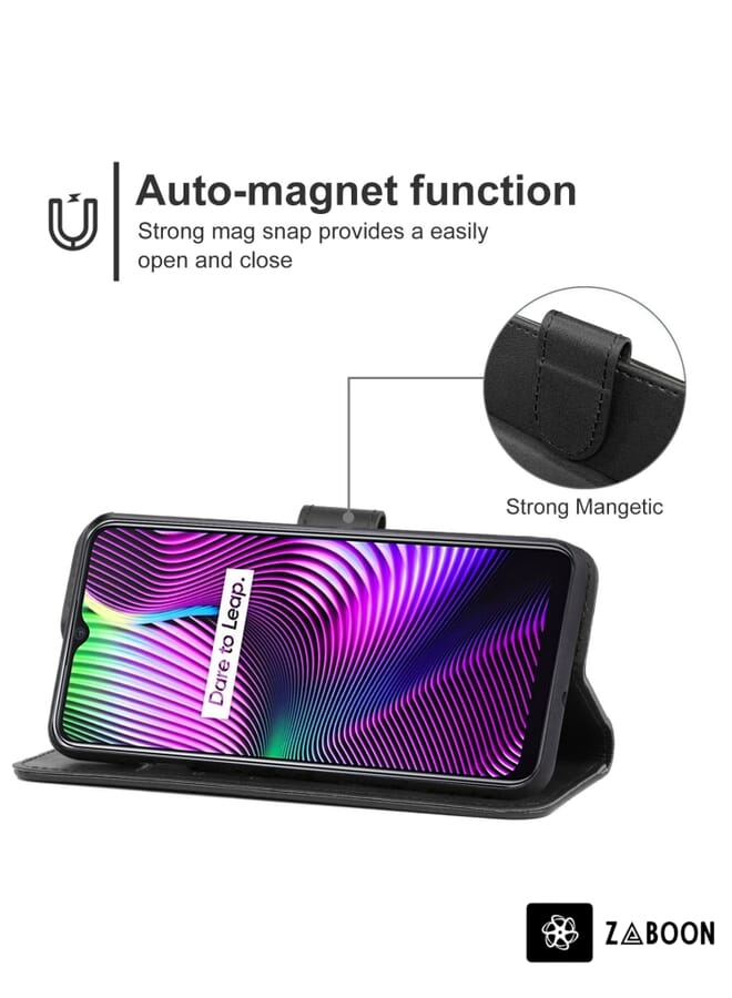 Zaboon Leather  Protective Case Cover For OPPO Realme 7i Global - Image 4