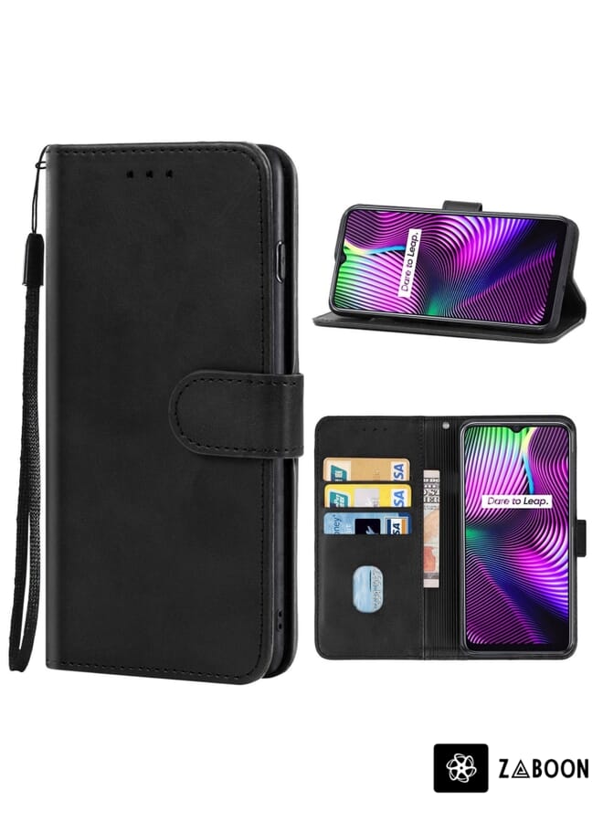 Zaboon Leather  Protective Case Cover For OPPO Realme 7i Global - Image 1