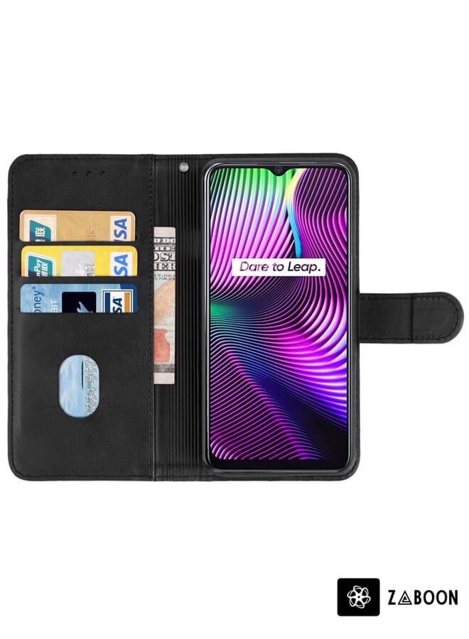 Zaboon Leather  Protective Case Cover For OPPO Realme 7i Global - Image 3