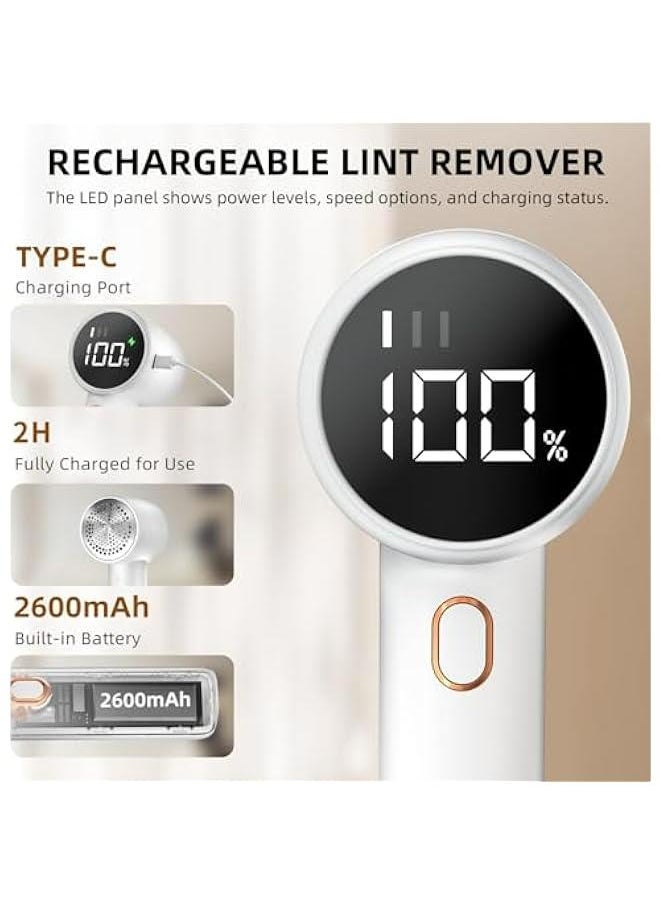 ماركة غير محددة - إزالة كرات الصوف القابلة لإعادة الشحن مع 6 شفرات وشاشة LED رقمية و3 سرعات - Image 1