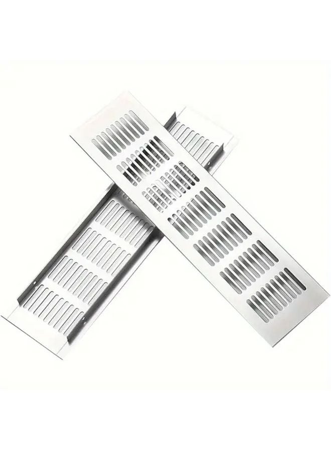 2pcs Heavy Duty Aluminum Ventilation Grille Dustproof Moisture Resistant Easy Install - Image 1