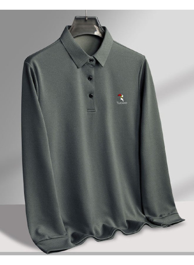 Tucano men's Long Sleeve Polo Shirt - Spring/autumn Collared Casual Business Tee - Image 1