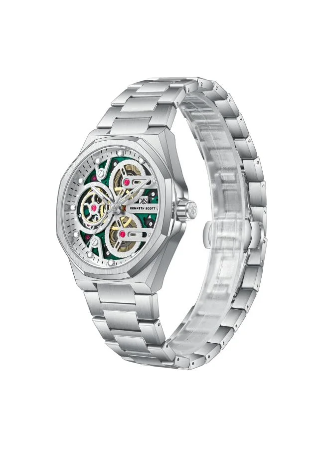 KENNETH SCOTT  Kenneth Scott Men's Miyota 3H Green  Dial Watch - K26012-SBSH for Men | Best Price UAE