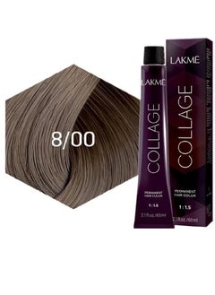 Collage Permanent Hair Dye for Unisex 8/00 Light Blonde