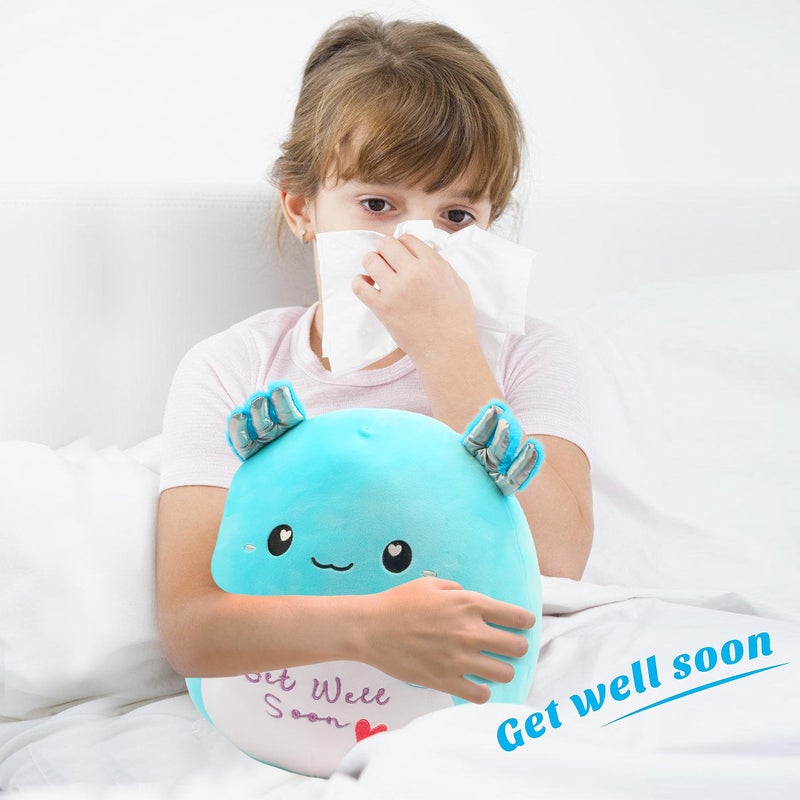 Easfan 13'' Get Well Soon Axolotl Plush Pillow Soft Cute Salamander Plush Get Well Soon Gifts for Kids Patient Feel Better for Women Men - Image 5
