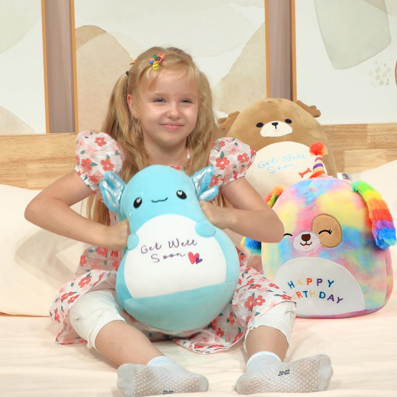 Easfan 13'' Get Well Soon Axolotl Plush Pillow Soft Cute Salamander Plush Get Well Soon Gifts for Kids Patient Feel Better for Women Men - Image 2