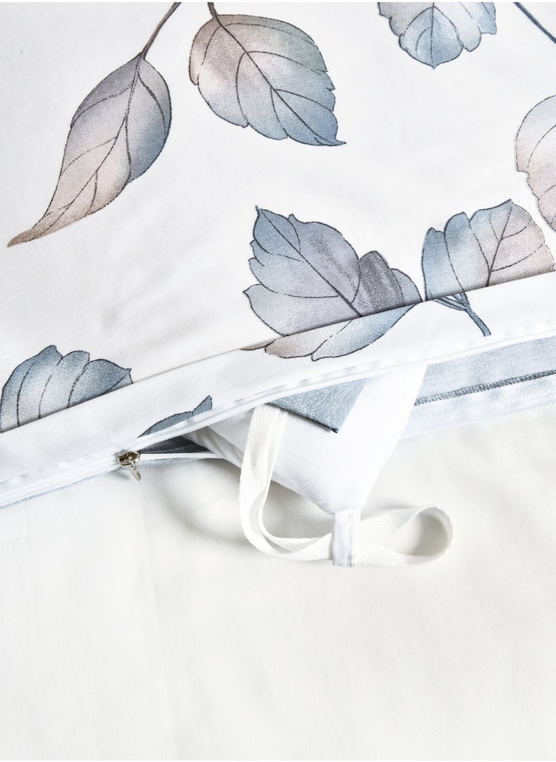 Master Home Textile Cotton Floral Comforter Sets, Fits 200 x 200 cm Double Size Bed, 9 Pcs, 100% Cotton 200 Thread Count, With Removable Filling, Veronica Series  - Image 5