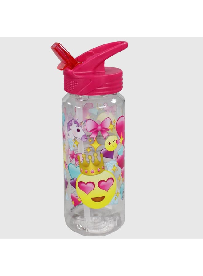 Cool Gear Fuchsia Smiley Face Cool Gear Water Bottle 709 ML - Image 1