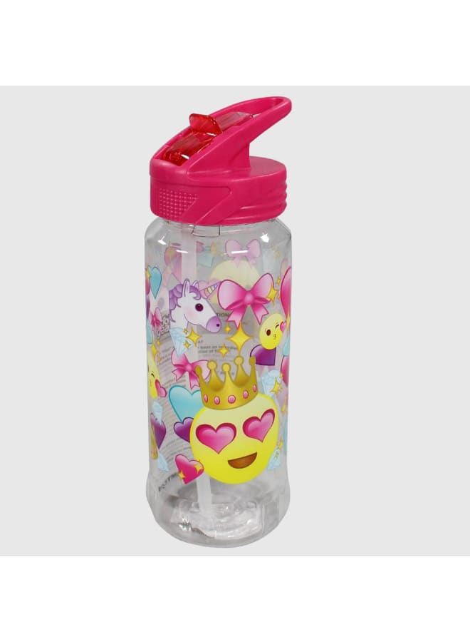 Cool Gear Fuchsia Smiley Face Cool Gear Water Bottle 709 ML - Image 2