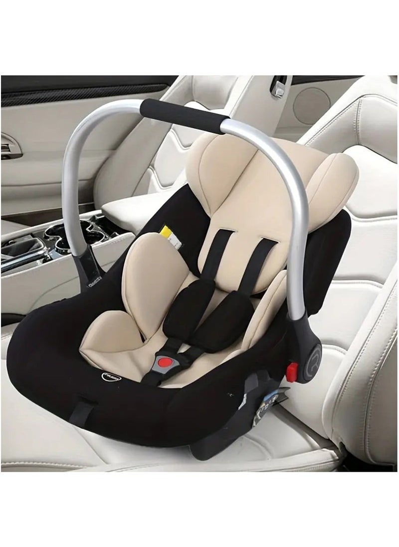 Hihonor Newborns Car Seat Cushion Insert | Newborns Car Seat Insert Pad | Carseat Head & Body Support | Head Neck Seat Insert Pad, Extra Soft Car Seat Insert Cushion Pad, Beige - Image 4
