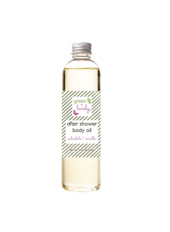 Green + Lovely Body Oil Moisturizer After Shower Premium Certified Organic Moisture For Dry Skin Vitamin E Moisturizing Oils 8 Fl Oz Calendula Vanilla - Image 2