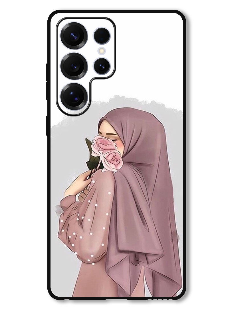 Theodor Protective Case Anti Scratch Shock Proof Bumper Cover For Samsung Galaxy S25 Ultra Holding Roses Girl - Image 1