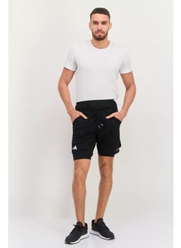 Adidas Men Sportswear Fit 2 In 1 Training Shorts, Black  - Image 4