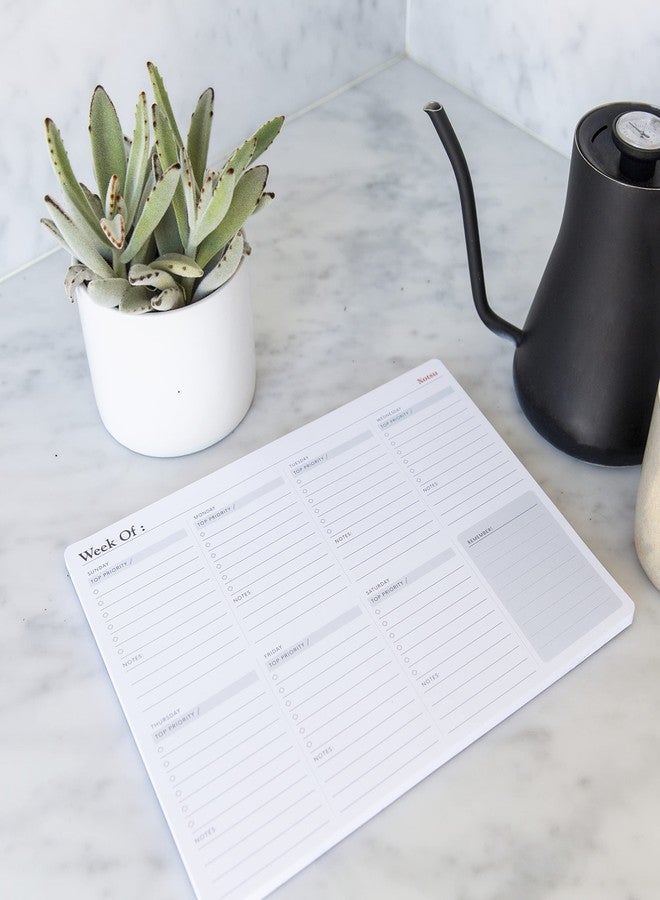Notsu Weekly Planner Notepad | Sunday Start Weekly Calendar Pad Tear Off, 50 Undated Pages - Image 4