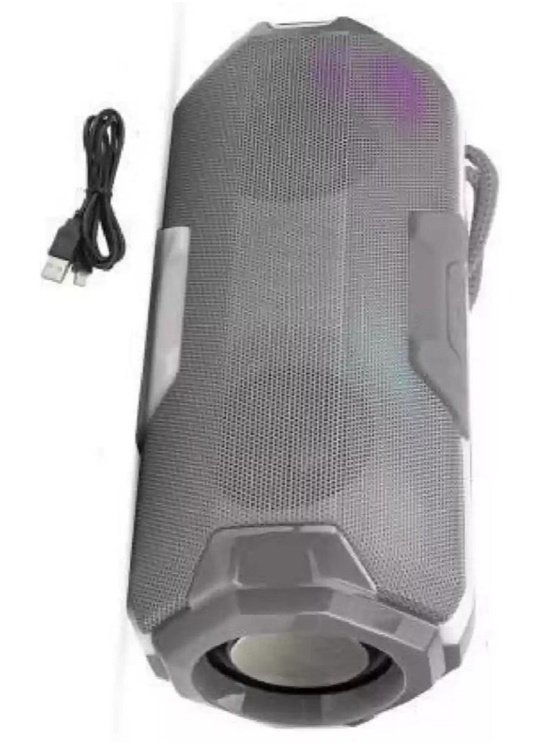 A006 Bluetooth Speaker Portable Stereo Speaker with HD Audio and Enhanced Bass LED flickers Multicolor Lights (Grey)