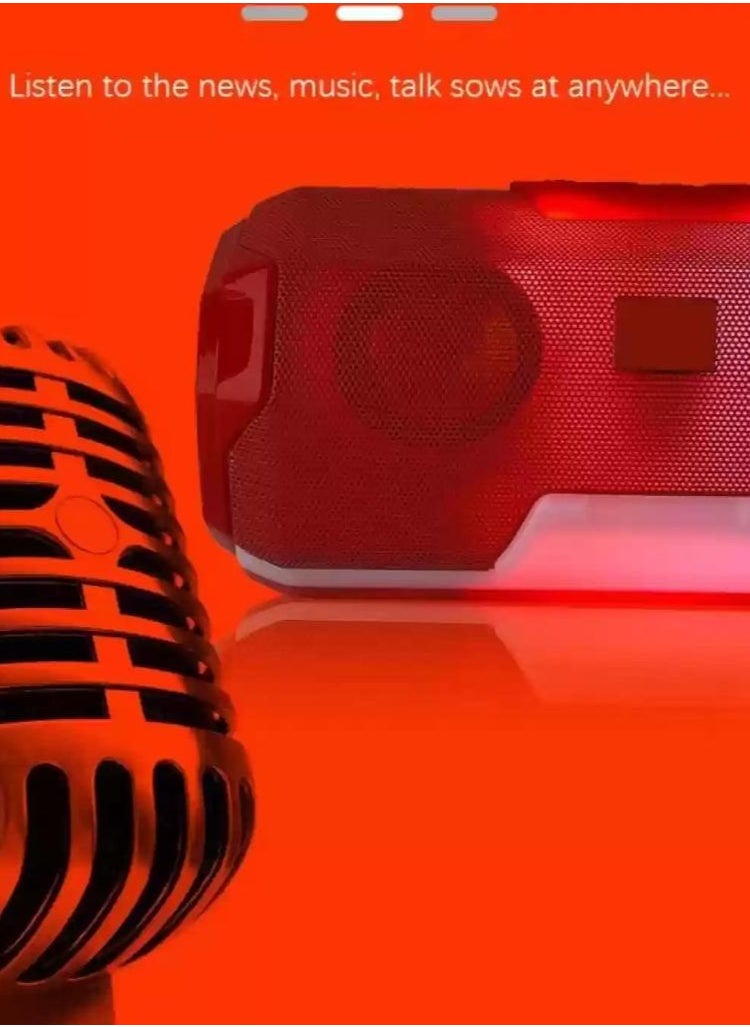 A006 Bluetooth Speaker Portable Stereo Speaker with HD Audio and Enhanced Bass LED flickers Multicolor Lights (Grey)
