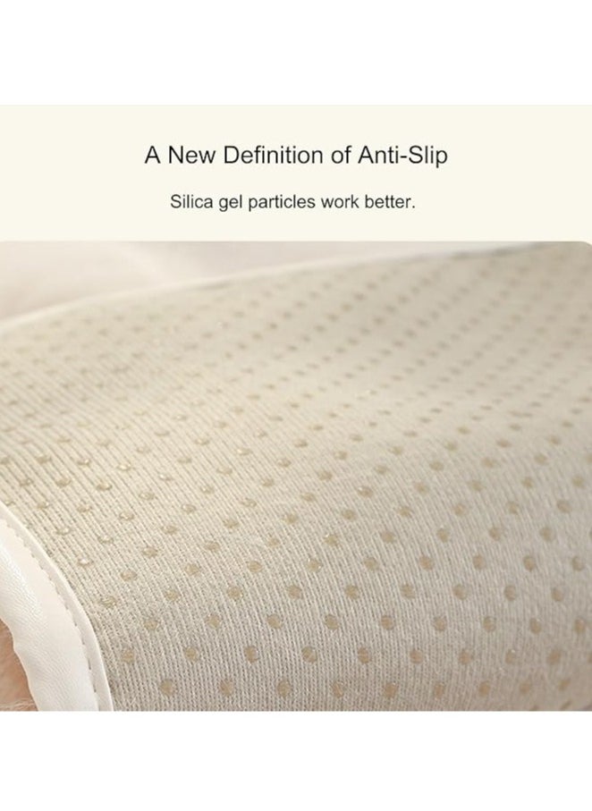 Generic - Thickened rabbit plush high-grade sofa cushion, non-slip off-white sofa cover, super comfortable plush cover (70×70cm) - Image 1