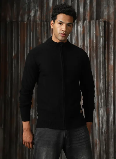 هاي ستار كنزة رجالي سوداء أكريليك 1% سادة