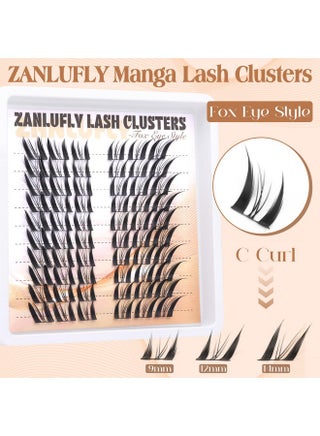 Lash Clusters Kit Fox Eye Manga Lash Extension Kit Natural Individual Lashes Kit Wispy Cat Eye Diy Eyelashes Clusters Extension Kit With Lash Bond And Seal Lash Applicator - pzsku/Z077311A34863B50D3E49Z/45/_/1734437707/e75e6698-504c-4604-91f1-4871b4ed469d