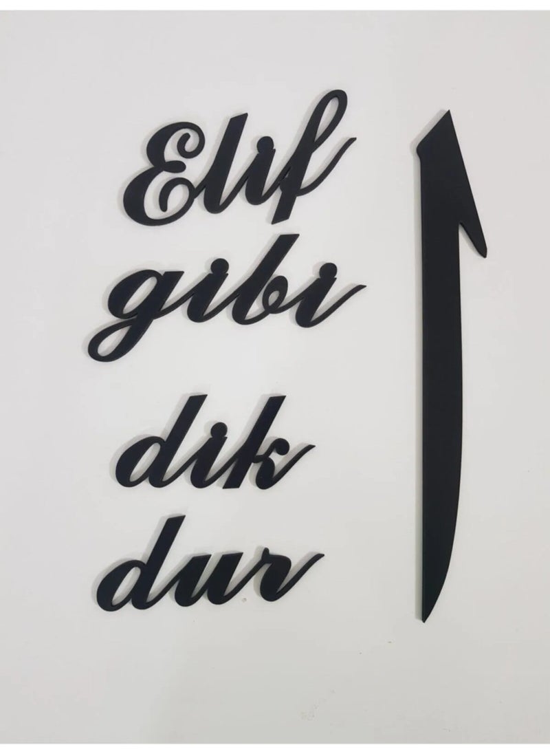Sword Wood - Swordwood Wood Laser Cut Wall Decoration (Elif) - Image 1