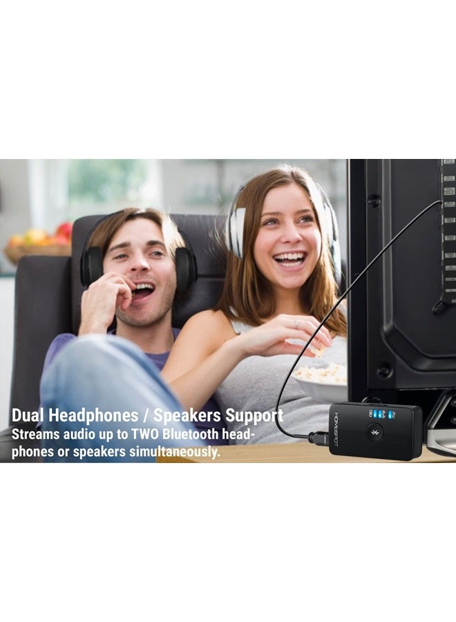 HomeSpot Bluetooth Transmitter for TV Audio Optical Bluetooth Low Latency Audio Adapter Bluetooth 5.0 no Lip Sync Digital Dual Stream Toslink SPDIF [Advanced Dual Stream Version] - Image 4