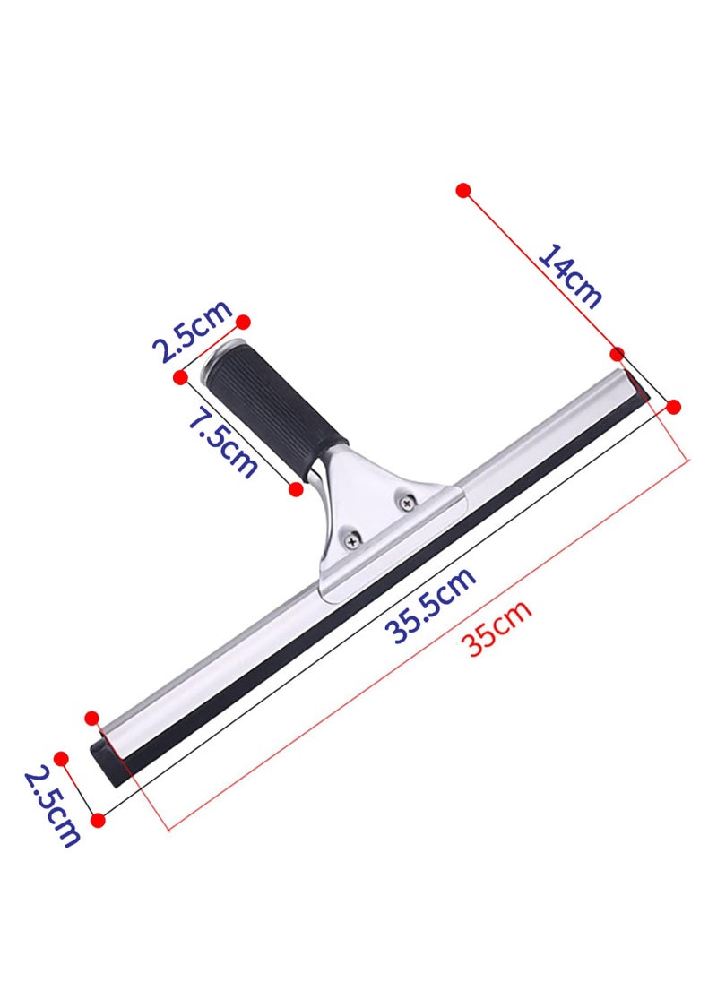 Eco care 35cm/14 inch Stainless Steel Wiper, Window Squeegees Used for Bathroom and Home Window, Mirror Squeegee, Glass Door, Tile Wall and Car Glass  - Image 2