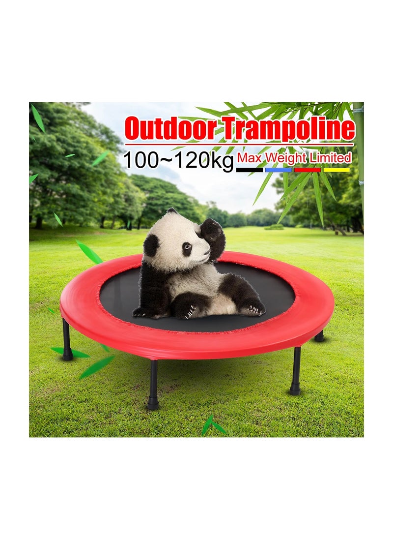 H PRO Pro Mini Trampoline For Kids And Adults| Unisex Child Jump Trampoline| 40 Inch Exercise Trampoline| Fitness Rebounder-Red  - Image 2