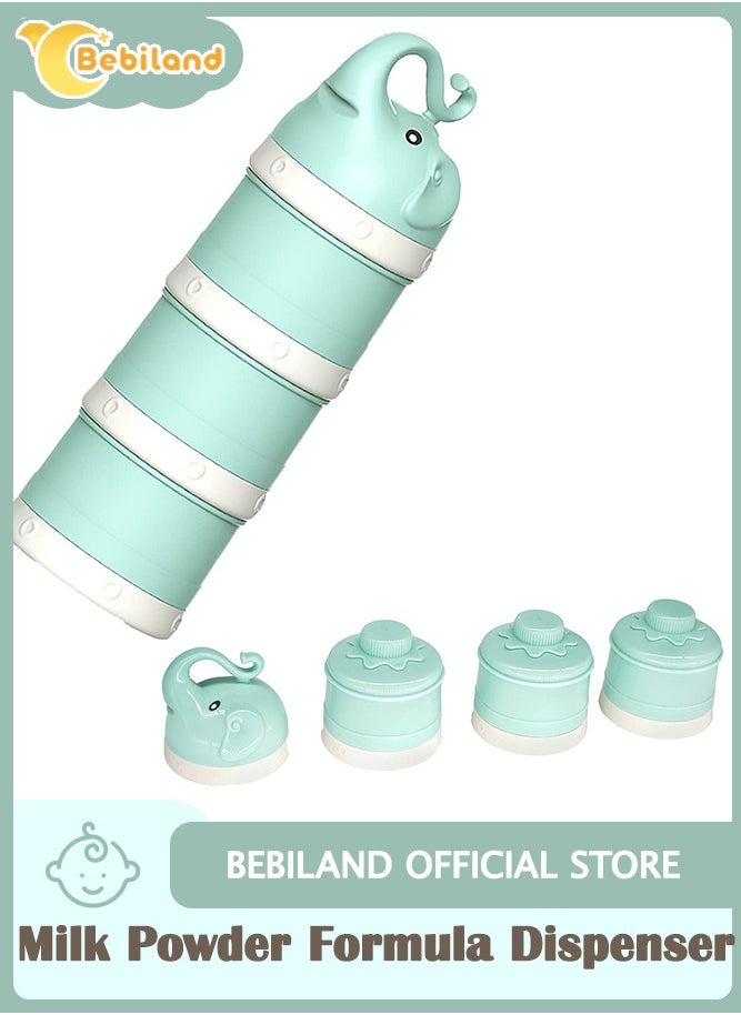 Bebiland Baby Milk Powder Formula Dispenser, Stackable Formula Dispenser Container Mixie Bottle for Travel, Large Capacity Formula Holder and Food Storage, Non-Spill, Powder Leakage Free, BPA Free  - Image 1