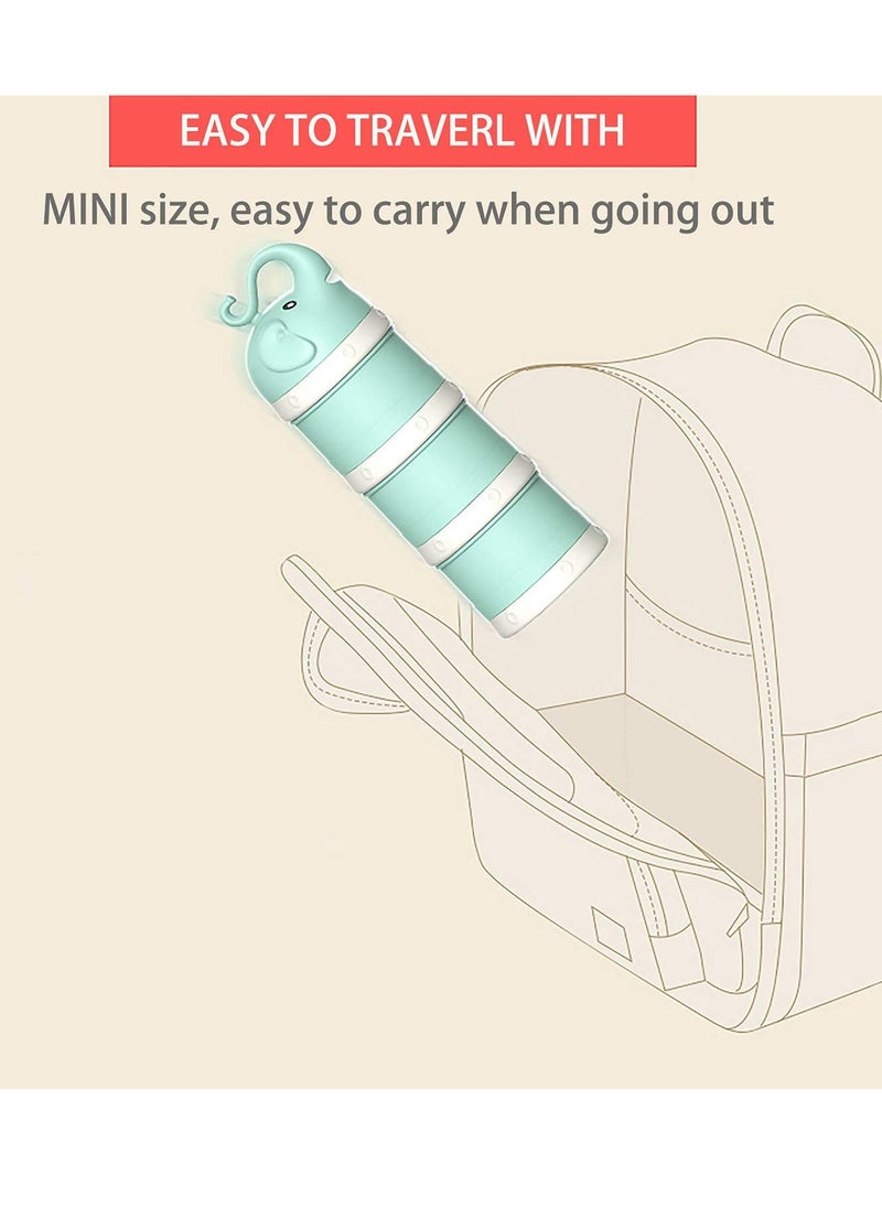 Bebiland Baby Milk Powder Formula Dispenser, Stackable Formula Dispenser Container Mixie Bottle for Travel, Large Capacity Formula Holder and Food Storage, Non-Spill, Powder Leakage Free, BPA Free  - Image 3