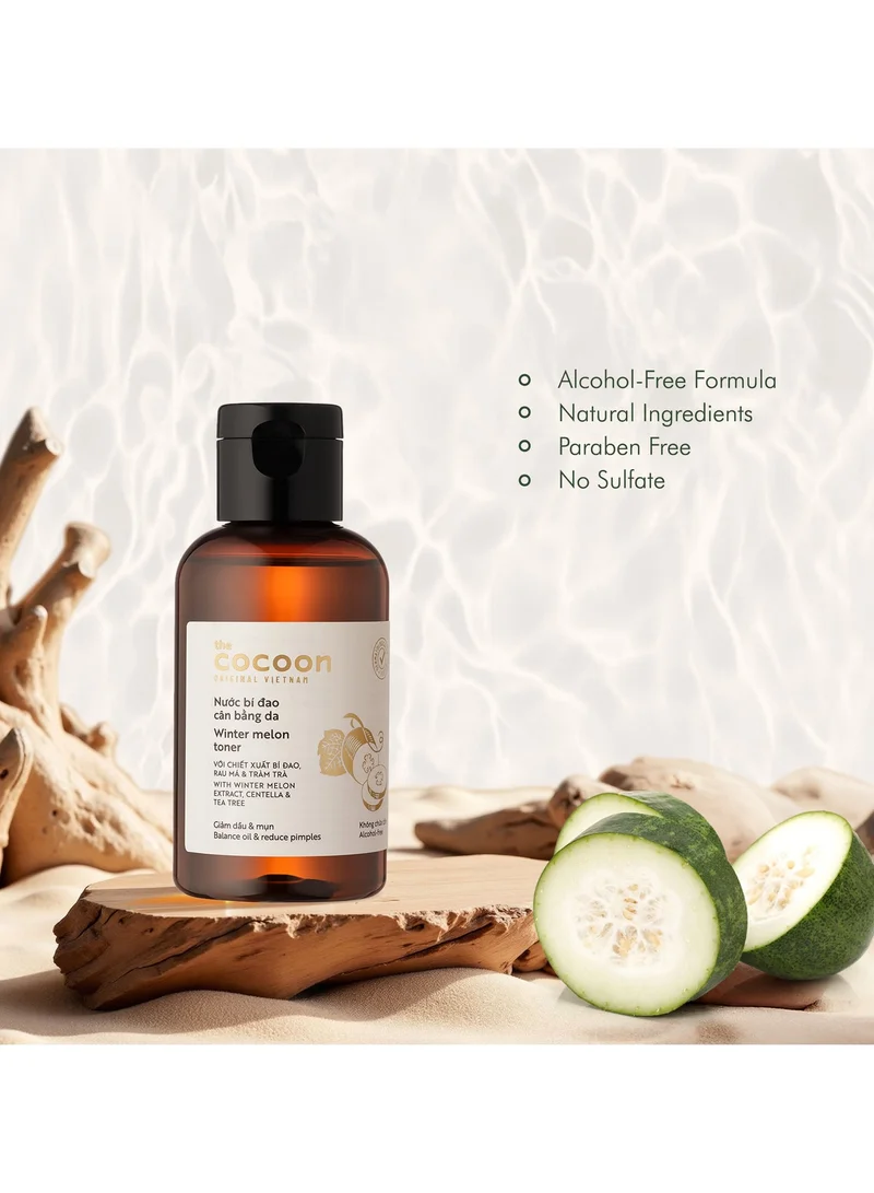 The Cocoon Original Vietnam 180g Winter Melon Facial Toner 140ml Oil Control Hydrating Toner with Centella Tea Tree Niacinamide and Licorice Root for Acne Prone Skin  | Best Price UAE