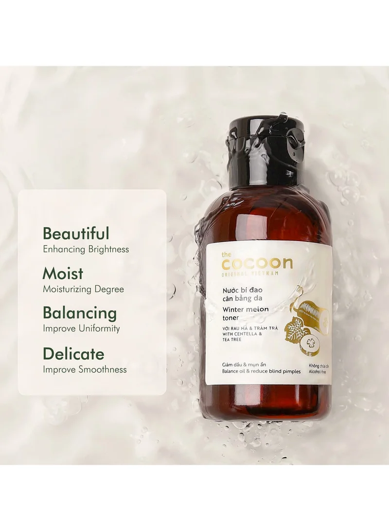 The Cocoon Original Vietnam 180g Winter Melon Facial Toner 140ml Oil Control Hydrating Toner with Centella Tea Tree Niacinamide and Licorice Root for Acne Prone Skin  | Best Price UAE