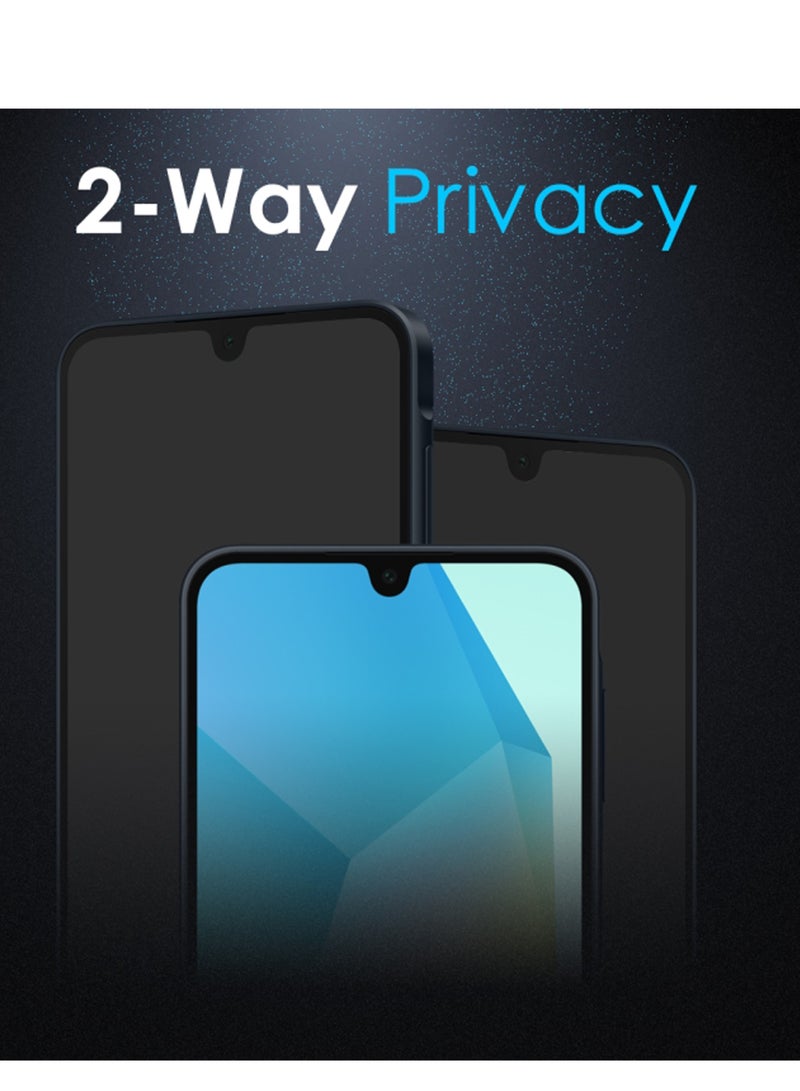 For Samsung Galaxy A26 -  Privacy Matte Ceramic Glass Screen Protector - Black - Image 2