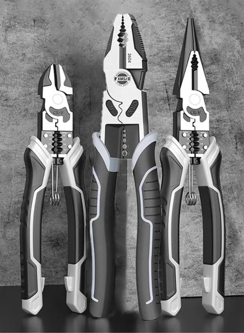 GGOOT Universal Multifunctional Diagonal Pliers Needle Nose Pliers Hardware Tools Universal Wire Cutters Electrician Wire Pliers (Color : Wire Cutter 9 inch E) - Image 5