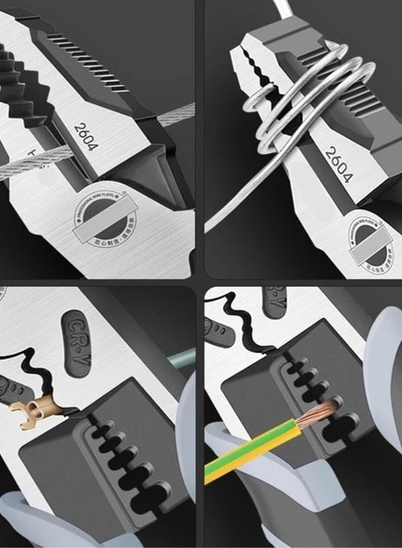 GGOOT Universal Multifunctional Diagonal Pliers Needle Nose Pliers Hardware Tools Universal Wire Cutters Electrician Wire Pliers (Color : Wire Cutter 9 inch E) - Image 4