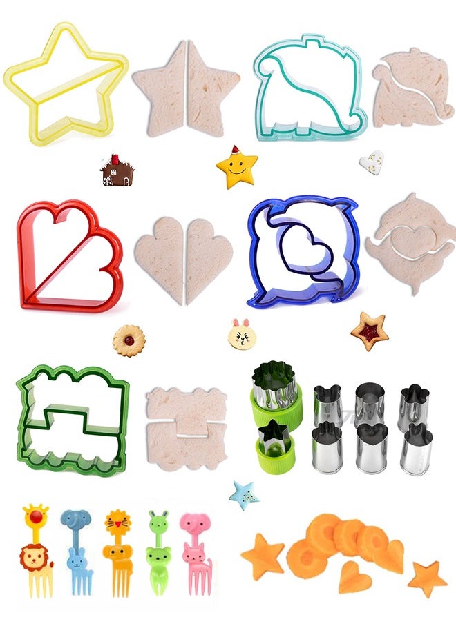 Generic Sandwich Cutter and Sealer, Sandwich Cutter for Kids 23 PCS, Sandwich Maker, Great for Lunchbox and Bento Box - Boys and Girls Kids Lunch  - Image 1