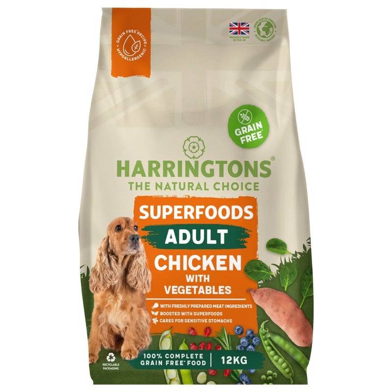 Harringtons Superfoods Chicken with Vegetables Adult Dry Dog Food
12kg - Image 1