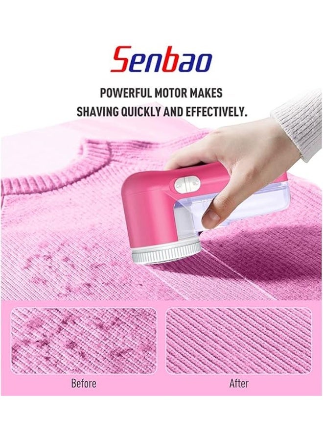 سينباو مزيل الوبر الكهربائي A-614 سهل الاستخدام ومحمول، جهاز فعال لإزالة الوبر من الملابس والأقمشة مع شفرة إضافية لأداء أفضل - Image 4