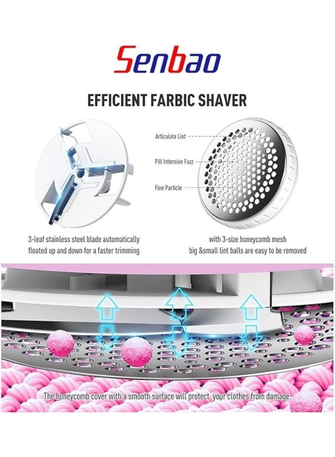 سينباو مزيل الوبر الكهربائي A-614 سهل الاستخدام ومحمول، جهاز فعال لإزالة الوبر من الملابس والأقمشة مع شفرة إضافية لأداء أفضل - Image 5