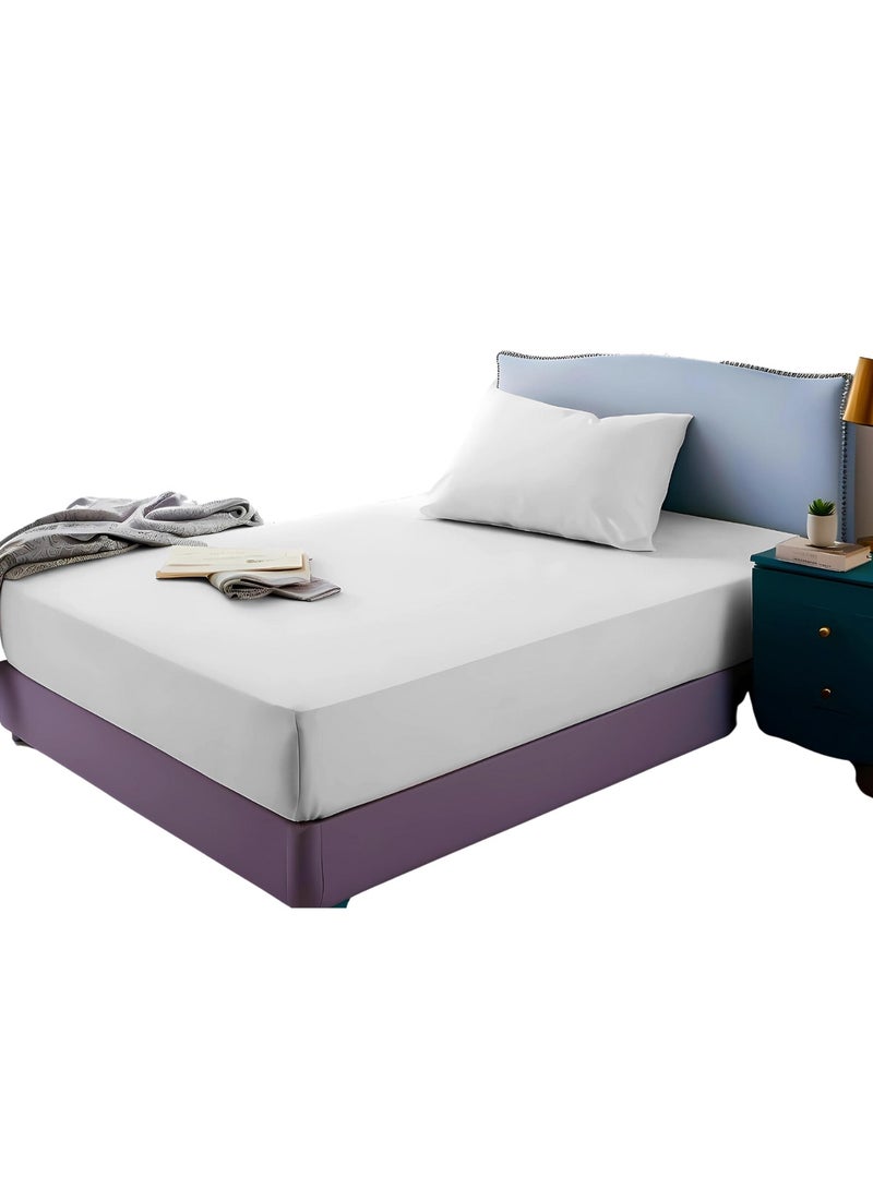 بانوتيكس طقم ملاءات سرير مزدوج من القطن فائق النعومة بنسبة 100% مع حواف مرنة - لمسة مثالية من الراحة والجمال