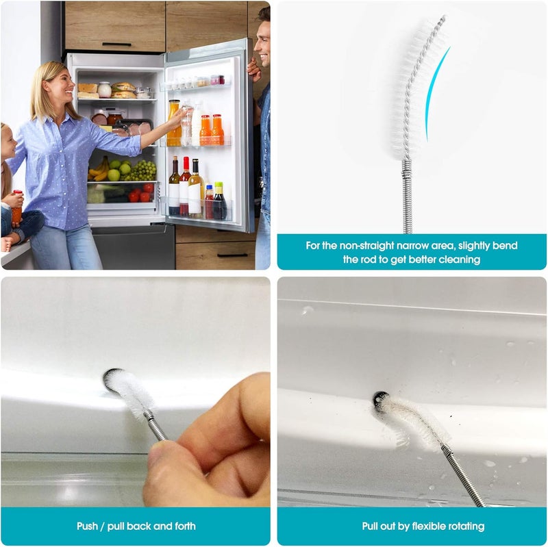 RayTour Long Drain Brush Flexible Feeding Tube Brush Slim Cleaning Brush Hose Pipe Brush - Image 3