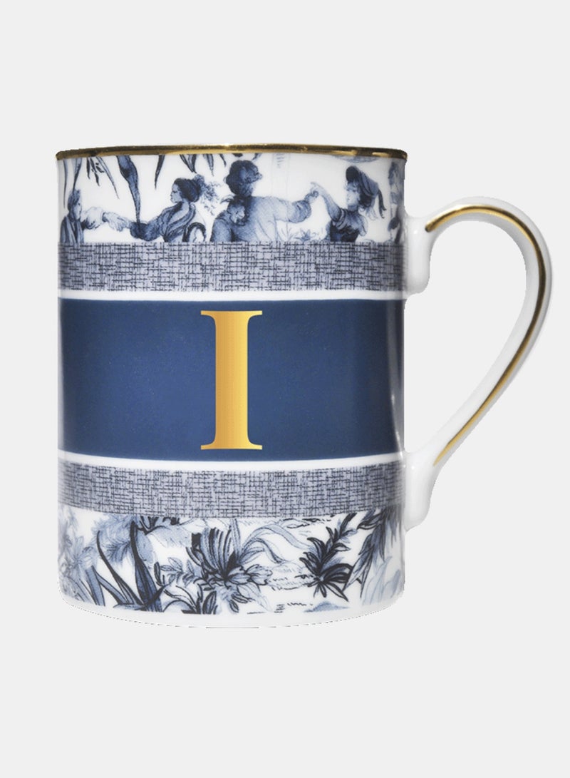 Baci milano Porcelain Coffee Mug - Letter I (10.5 cm), Alphabet Mug with Gold Trim, Customized Mug for Coffee or Tea, Versailles-Inspired Design, Gifts for Women (Incl Gift Box) - Image 2