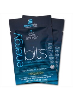 ENERGYBITS Pure Spirulina Algae Tablets, Superfood Tablets, Pure Blue Green Algae, High Protein, Chlorophyll Tablets, Non-Irradiated, for Energy Focus and Endurance, Non-GMO, 60 Tablets  - Image 1