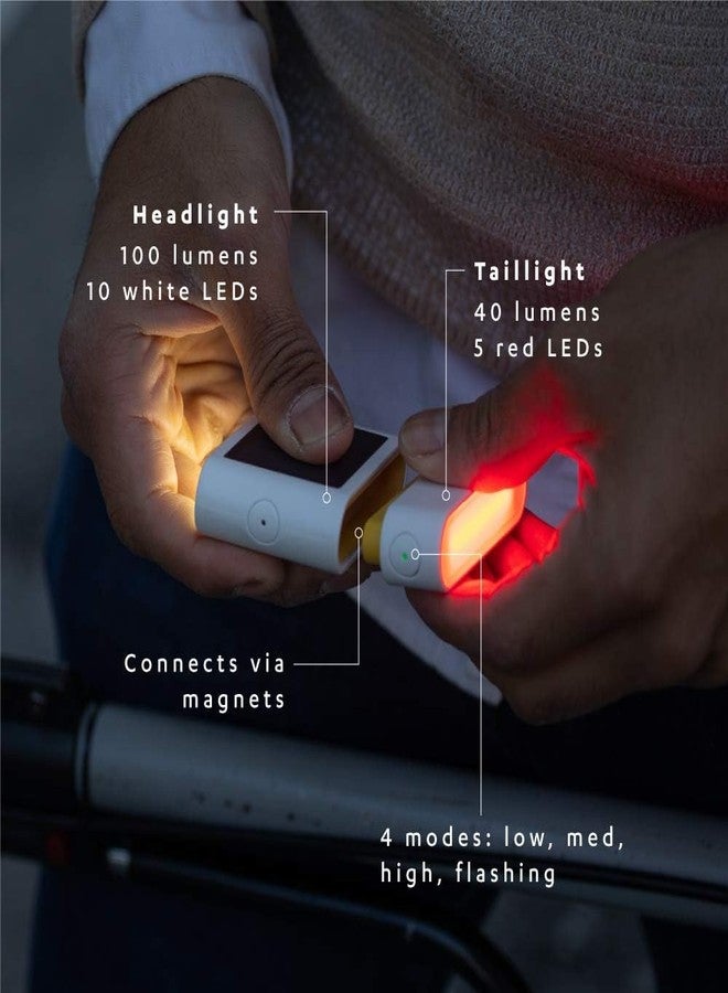 MPOWERD Luci Solar Bike Light Set | Headlight: 100 Lumens with White LEDs | Taillight: 40 Lumens with RGB LEDs | Rechargeable via Solar or USB | Waterproof | Lasts Up to 15 Hours - Image 3