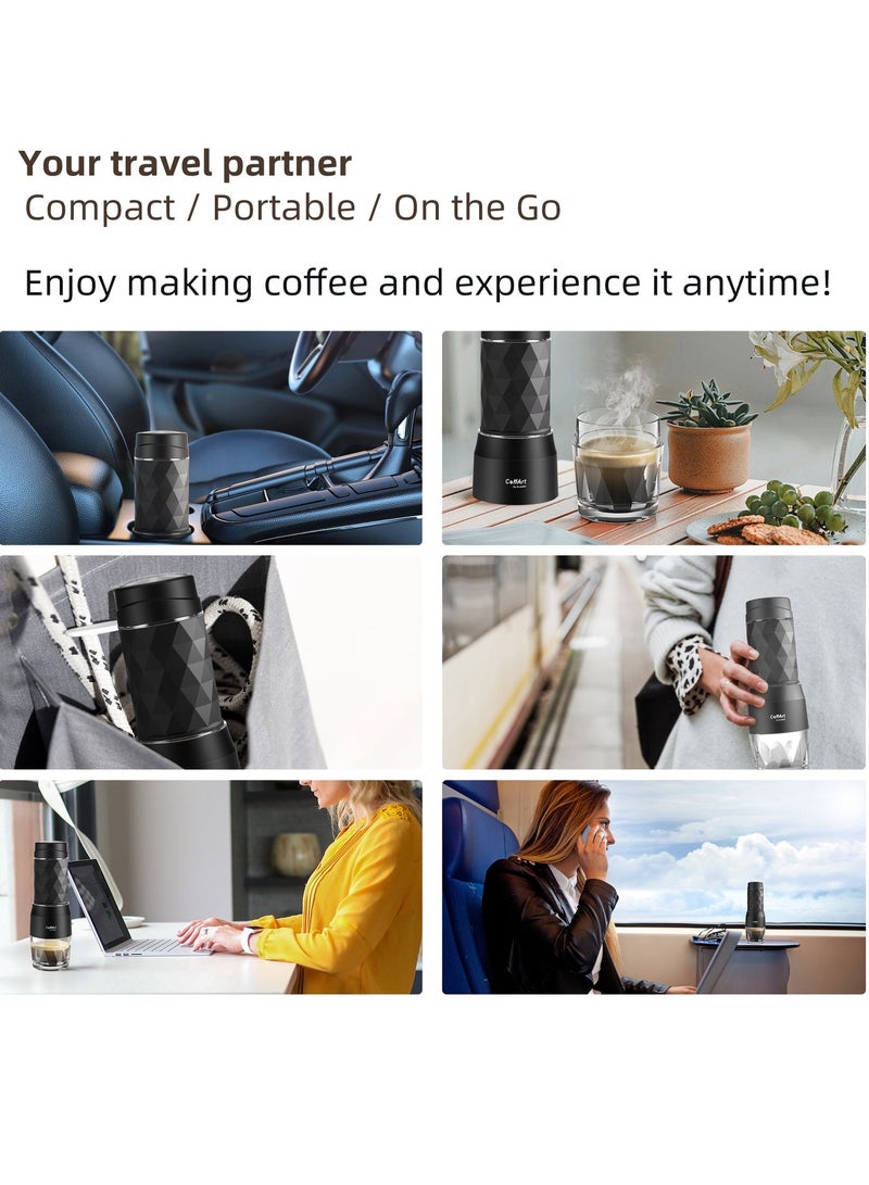Biolomix New Manual Portable Coffee Maker, 18Bar Espresso Machine, Mini Manually Operated Travel Coffee Machine for Coffee Brew And Milk Foamer HS-8439(Black) - Image 5