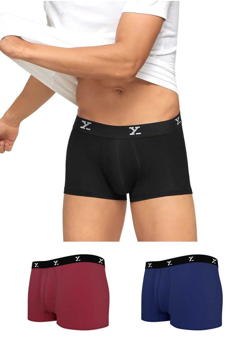 XYXX - Pack of 3 Ace Intellisoft Micro Modal Solid Men Trunk - Image 1