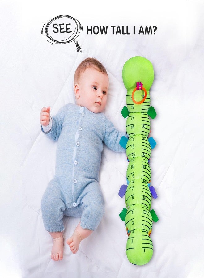 Infinno Baby Musical Stuffed Sensory Toys for Girls and Boys, Infant Soft Security Toys for Newborns 0-3-6-12 Months with Crinkle and Rattles, Caterpillar, Green - Image 3