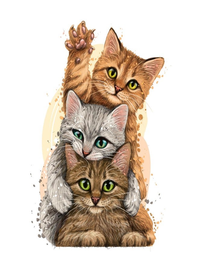 Wallbook Funny Cats Wall Sticker | Wall Stickers for Home, Kitchen, Office, Bedroom & Living Room (70 x 47 cms) - Image 4
