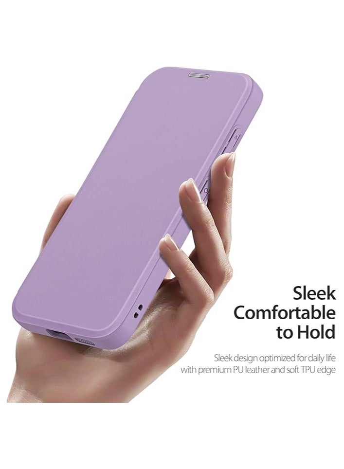 Wallet Card Insert Leather Case Compatible with Samsung S25 Plus, Flip Stand Fall Magnetic Prevention Case Support Wireless Charging For Galaxy S25 Plus - Image 2