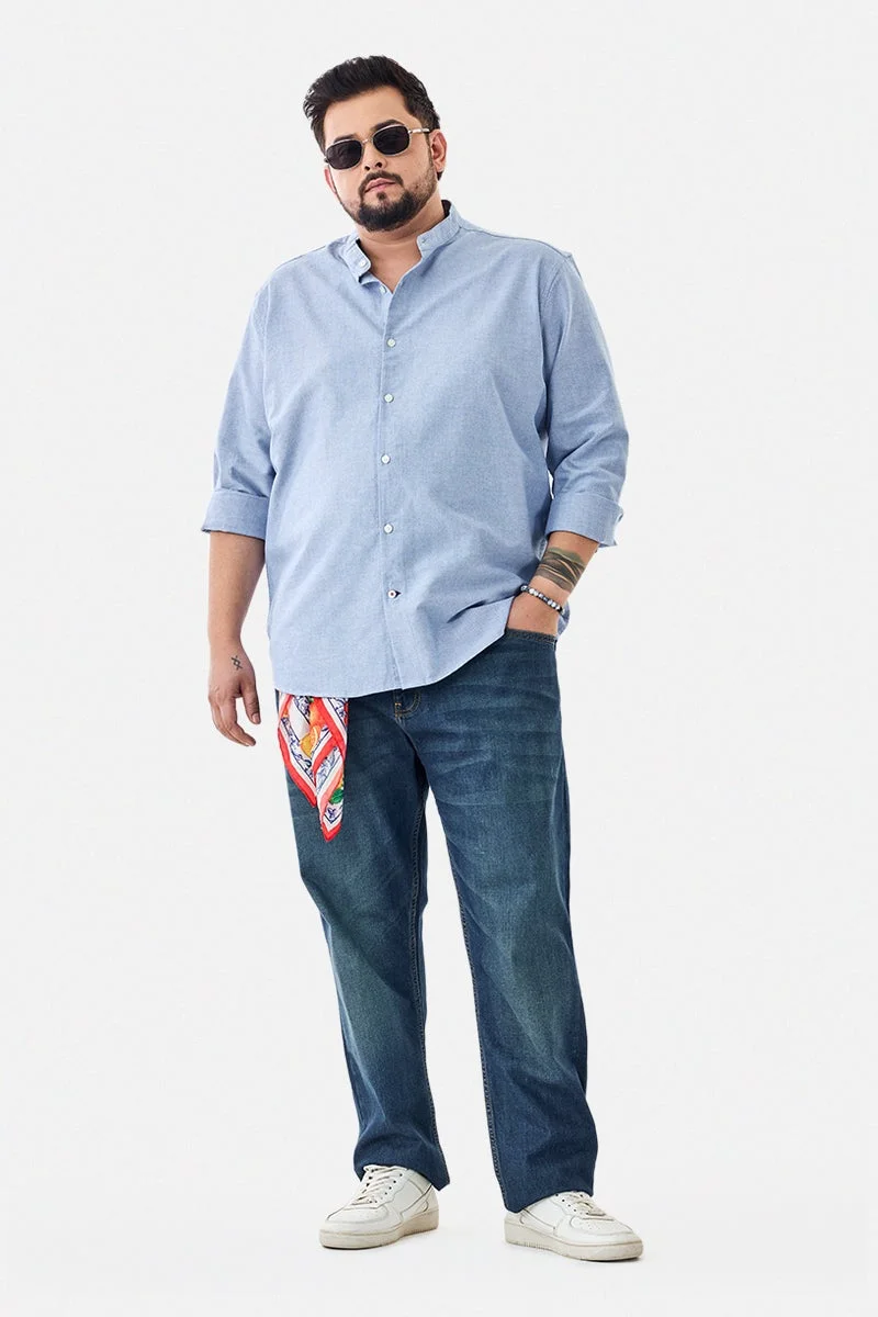 SNITCH 100% Cotton Plus Size Mandarin Shirt